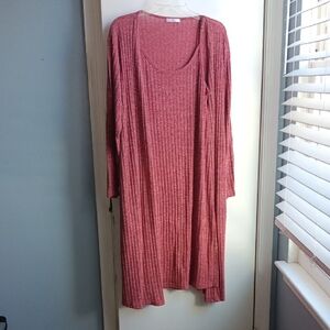 Women's Ribbed Knit Dress in Pink